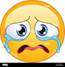 A yellow face with tears on it

Description automatically generated