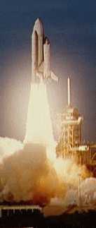 Space shuttle Columbia launches in April of 1981